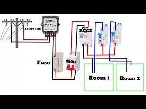 MCB and RCCB connection How​ to connection of MCB and RCCB house​ wiring