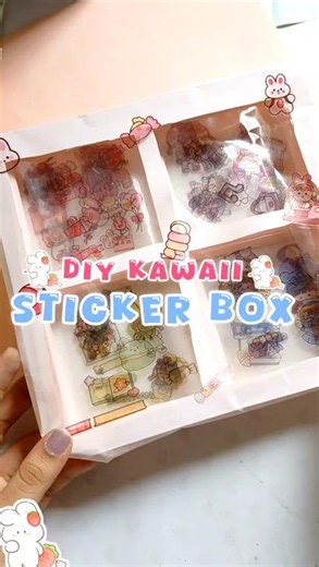 How To Make Sticker Box✨/ Diy kawaii sticker box😲/Handmade Sticker Box#diy #kawaii#shorts#shortvideo