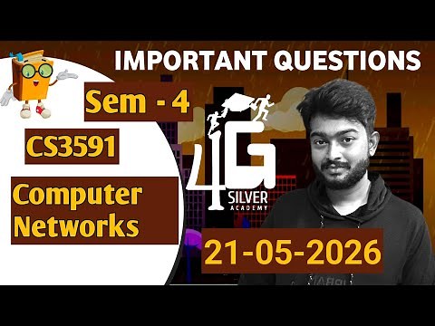 Computer Networks CS3591 Important Questions | 21st May 2026 Exam Important Questions