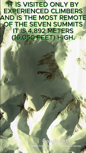 Mount Vinson – Antarctica’s Highest Peak from Google Earth 🧊