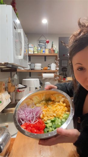 I made the viral pasta but I added cheese! Box of tri color rotini About 1cup cucumber 1cup tomato 1cup onion 1cup cheese (optional) Olive Garden Italian vinaigrette Salad supreme seasoning Mix Let sit over night Enjoy! #pasta #viralpasta #viral #food #yummy