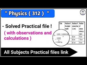 Nios Physics Solved Practical file Class 12 | 2024|Nios Physics solved practical file Class 12 2024