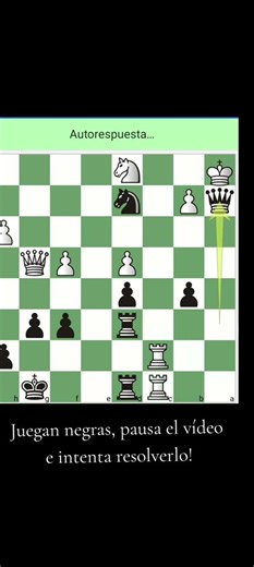Juegan negras, descubre la solución!