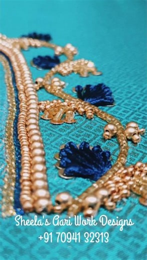 Simple aari work blouse design