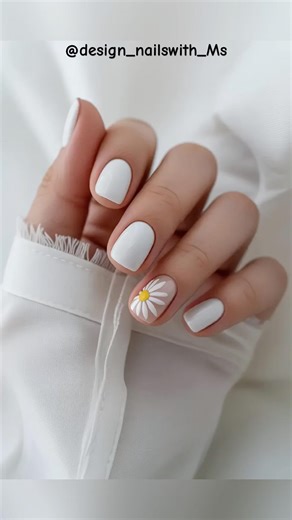 White Daisy Nails 🌼 Bahut Easy & Cute Nail Art | Beginners ke liye Perfect 💅