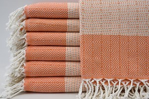 Organic Towel,turkish Towel,cotton Towel,40"x70",diamond Towel,orange,turkish Peshtemal,beach Peshtemal,spa Towel,bohemian Towel,b2-nefes - Etsy