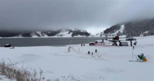 Campitello Matese, poca neve e un nuovo lago