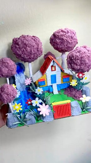 140K views · 1.7K reactions | Make a house model for school #craftsmanship #diy #handmade #good #viralcraftvideo #viralcraft #StarsEverywhere #creating | Art something | Facebook