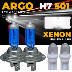 H7 Xenon White Headlight Bulbs 499 Super 100w Halogen Hid 501 Led Side light 12v  | eBay UK