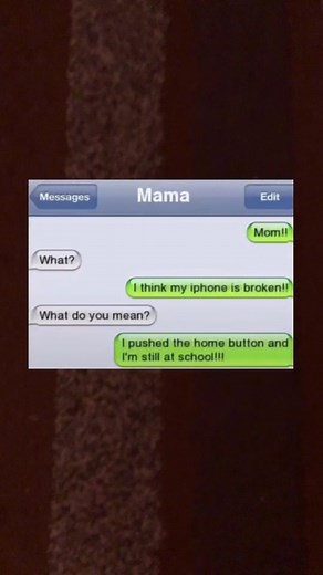 Text Message Conversation Between Mother and Child