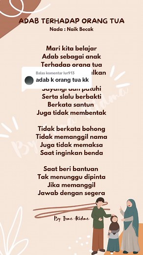 Adab Terhadap Orang Tua: Lagu dan Pendidikan