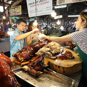 26K views · 103 reactions | David Cua (@davidwildex) and Cheska Mempin (@franchizzle) show us if Filipino lechon is the best-tasting big in the world! Check out the famous Carcar lechon here https://goo.gl/maps/Ke8K65rSDRV9DADS6 | LOST iN | Facebook