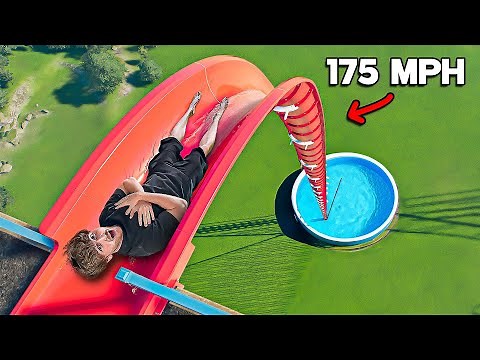 Building the TALLEST Waterslide in my Theme Park!