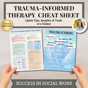 Trauma-Informed Therapy Cheat Sheet for therapist,Complex PTSD,Therapy Worksheet