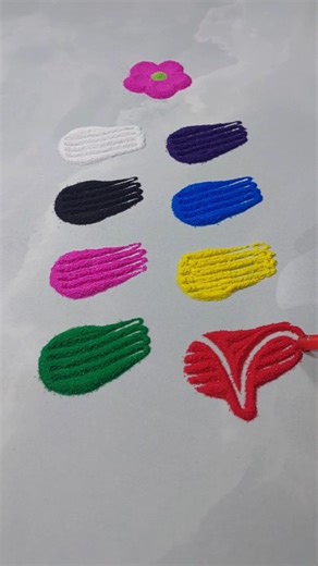 💝💐Satisfying colourful Rangoli...#shortvideo #viralvideo