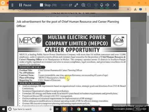 MEPCO JOBS 2025 || MULTAN ELECTRIC POWER COMPANY JOBS 2025 || WAPDA JOBS