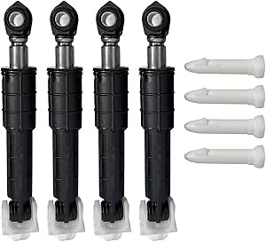 WH01X20826 Washer Shock Absorber Kit - OEM Replacement for GE Washer Dampers WH01X10343/WH01X20826 Series | 4 Stainless Steel Shocks & Anti-Corrosion Pins (Replaces WH01X10385/EA1482318)