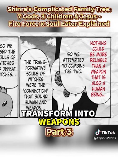 Shinra's Complicated Family Tree: 7 Gods, 3 Children & Jesus - Fire Force x Soul Eater Explained #anime #manga