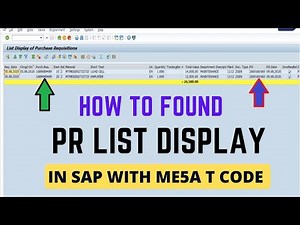 14 How to find out any missing PR into SAP ! PR List Display in SAP – ME5A !