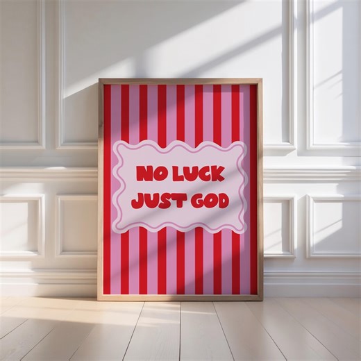 No Luck Just God | Intentional Living | Christian Art Prints | Faith-inspired Scripture Wall Art - Etsy Canada