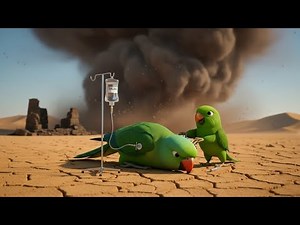 Sick parrot in desert | parrot cartoon birds story | Hindi bird story | hindi kahini |