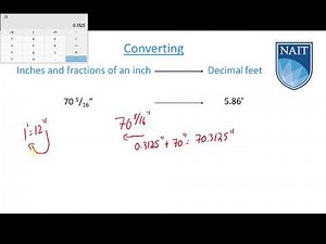 Converting inches & frac into decimal feet