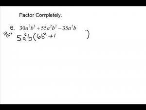 General Factoring Strategy (Problems) Part 2
