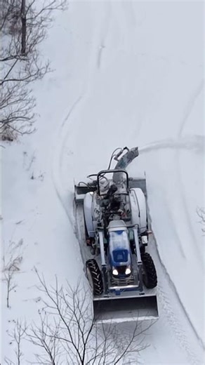 Snow Blowing the Farm ❄️🚜 | New Holland Workmaster 75 | Drone Footage