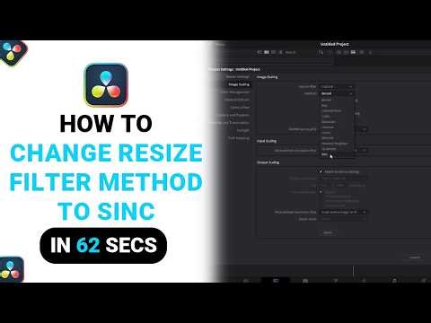 How to Change Resize Filter Method To Sinc on DaVinci Resolve [NEW]