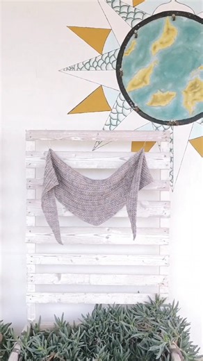 Lena Fedotova/Crochet Designer on Instagram: "Replay shawl, 2-skein version 🌾 Pattern: available on Etsy, Raverly and www.cupofstitches.com Yarn: @malabrigoyarn Arroyo, Whole Grain colorway #crochetdesign #crochet #häkeln #crochetlove #crochetersofinstagram"