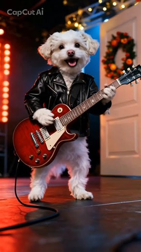 Puppy Rockstar: Watch This Cute Pup Jam on the Guitar! Let's Go Teddy!! ❤️