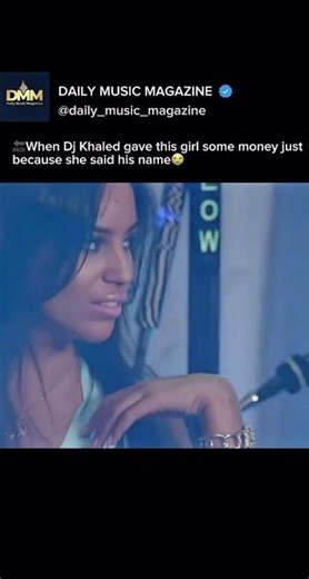 When Dj Khaled gave a girl some money just for saying his name 😂