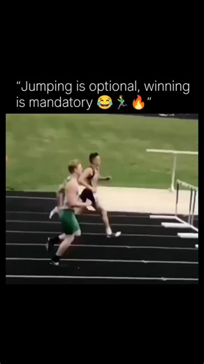 digitalvortex09 on Instagram: "The post shares a viral video clip from a likely high school track meet, showing a blonde male runner in green shorts powering through all eight hurdles in a 300-meter race without jumping, demolishing them with sheer momentum to claim victory. This unorthodox technique demonstrates raw athleticism over finesse; studies on hurdling biomechanics indicate knocking down a barrier typically costs 0.3-0.5 seconds per incident, yet the runner's superior speed negated the
