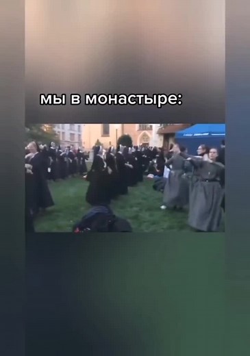 Monks Engage in Unique Group Dance