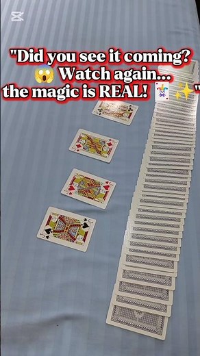 "Unbelievable Card Trick! 😱 4 Jacks Appear Out of NOWHERE! 🃏✨" #magic