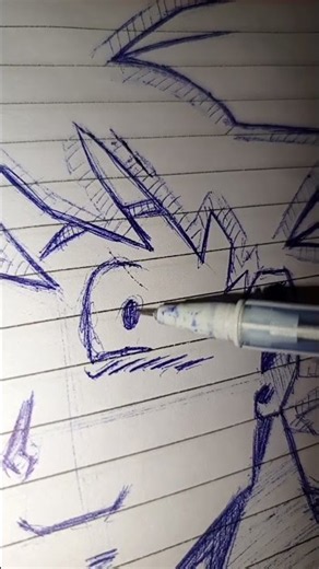 draw Goku#from Dragon Ball#Goku pen art drawing#totorial#anime#shorts#goku#super__