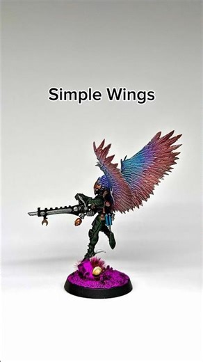 Simple Wings Tutorial #warhammer40k #miniaturepainting #warhammercommunity #boardgame #wargame