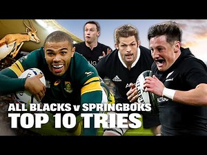 Top 10 most UNBELIEVABLE Tries from Springboks vs All Blacks