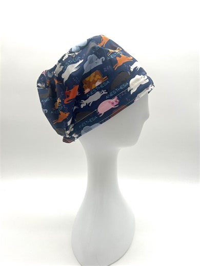 Anesthesia Scrub Cap: Bouffant Style Surgical Hat Five Styles Available Satin Lining Option - Etsy