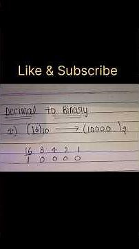 Convert Decimal to Binary Full explanation... #bca #computerarchitecture #binarytodecimal #shorts