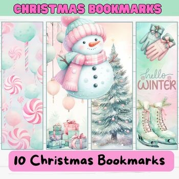 Cute Printable Snowman Christmas Bookmarks Classroom Reading and Holiday Library
