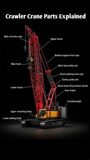 Crawler Crane Parts Explained | Civil Knowledge of Engineering #buildingconstruction #crawlercrane