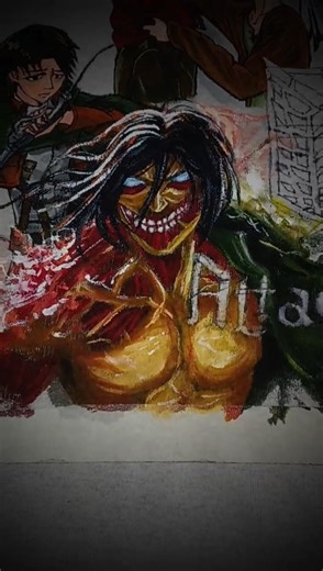 how to paint attack titan from aot......#anime #viral #ytshorts #