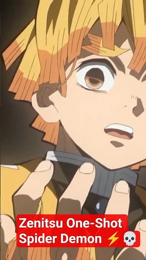 Zenitsu Thunder Breathing DESTROYS Spider Demon! ⚡💀#demonslayer #zenitsu #breathing #fyp #kny #viral