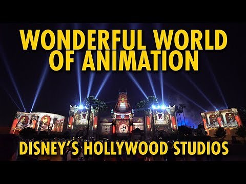NEW Wonderful World of Animation Projection Show | Disney's Hollywood Studios