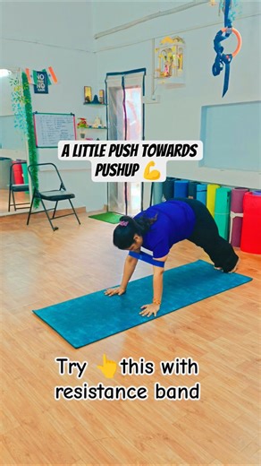 Band Assisted Push-Ups | Easy Way to Build Strength at Home#PushUp #ResistanceBand #BandWorkout