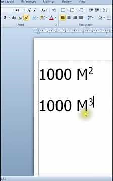How to Make Small Numbers Below and Above Powers in Word | Square Cubic