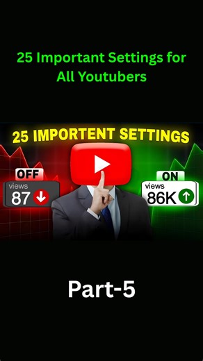 YouTuber | 25 Important Settings for All Youtubers . . Credits - Ytgrow Master ( Youtube ) . . #algorithmhack #youtubechannel #tutorial #editing... | Instagram