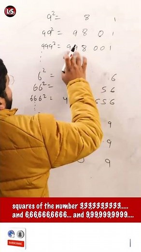 Squares of the Number 3,33,333,3333.. and 6,66,666,6666.. and 9,99,999,9999...NUMBERS