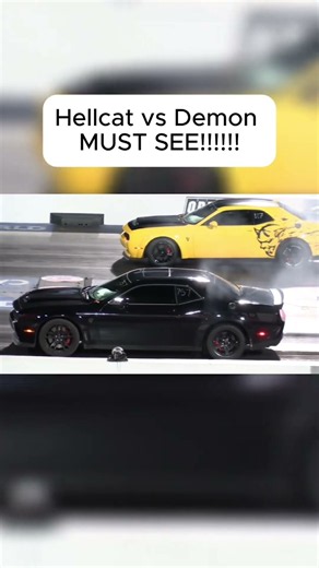 Dodge Hellcat vs Dodge Demon 🤯 #car #foryou #viral #fyp